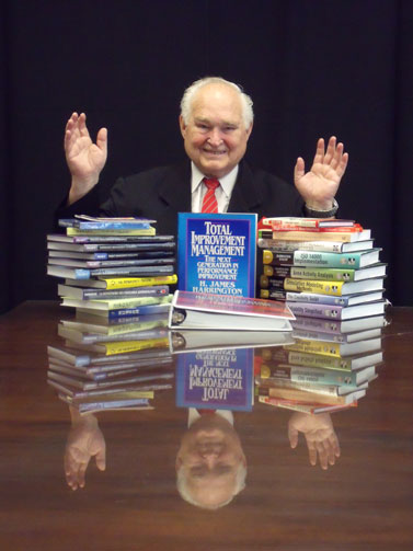 Dr. Harrington with Books Image